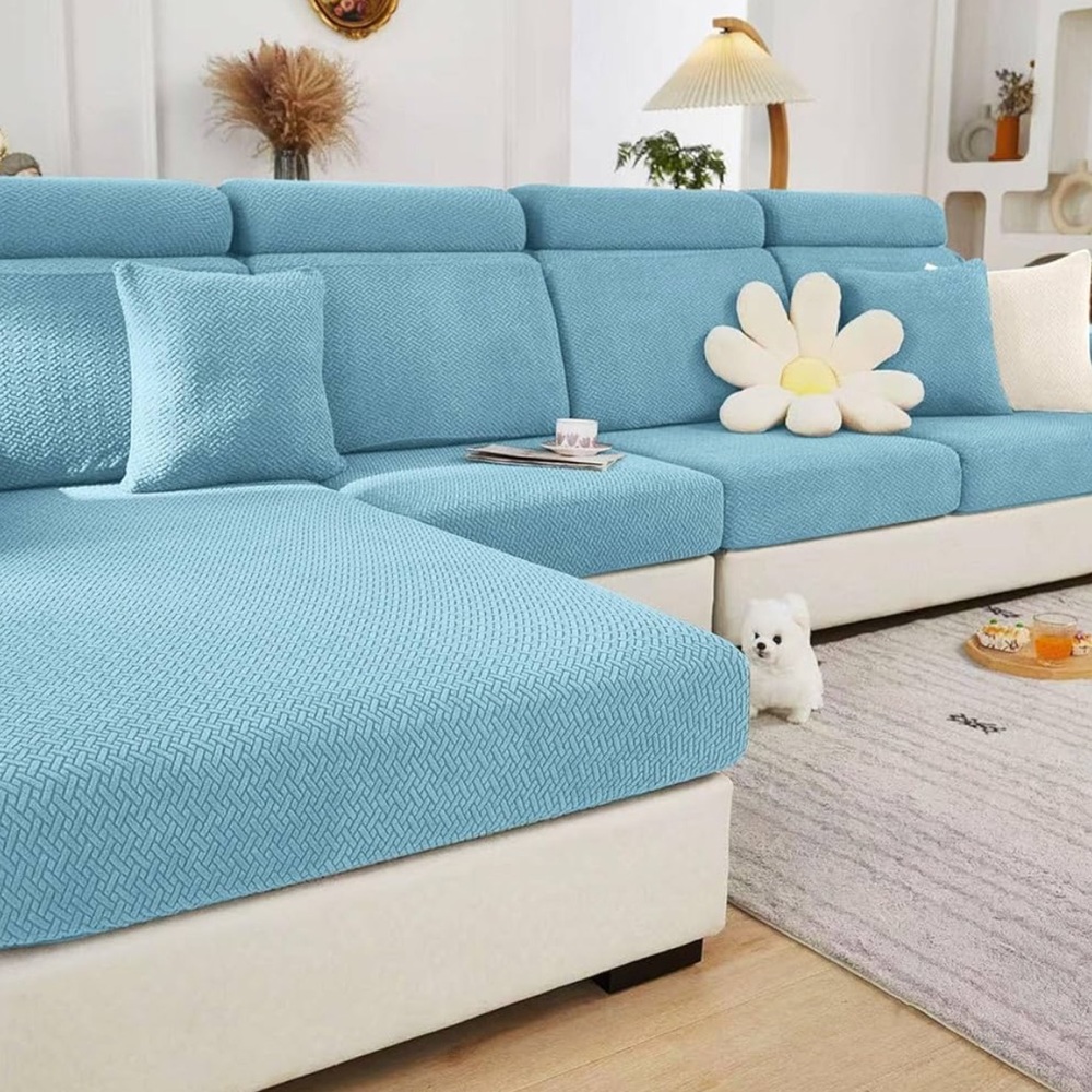 “Magic” sea blue couch cushion covers